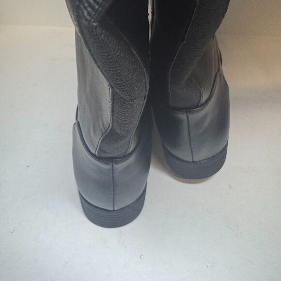 Sun Stone Womens 7 M Wide Calf Black Smooth Allicce Over The Knee Boots NIB HU7 - Picture 5 of 5